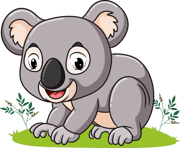 考拉正在花园里坐着玩图片下载