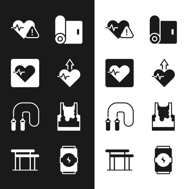 设置心跳增加率健身垫卷图片下载