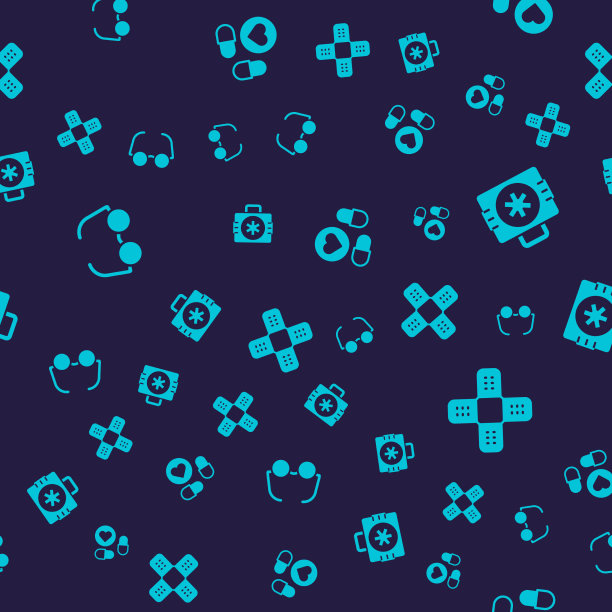 置眼镜、急救箱、药片或图片下载