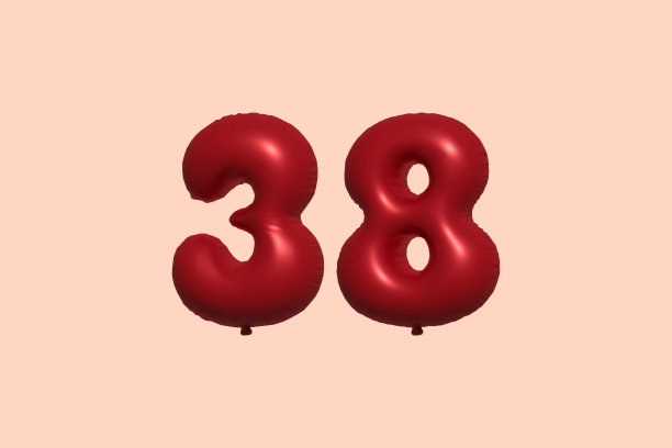 红色氦气球3D 38号图片下载