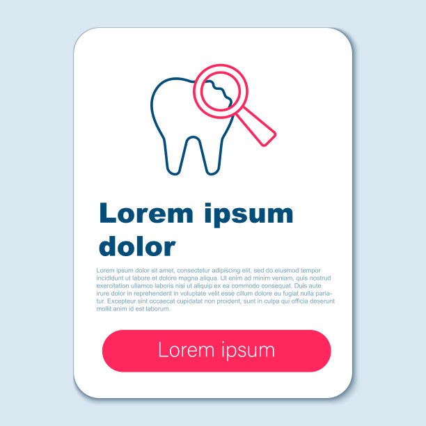 线破碎牙齿图标孤立的灰色背景图片下载