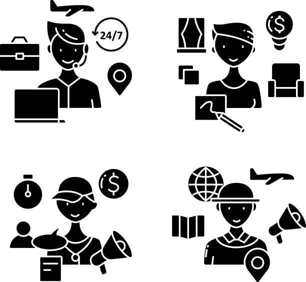 小型企业主字形图标集图片下载