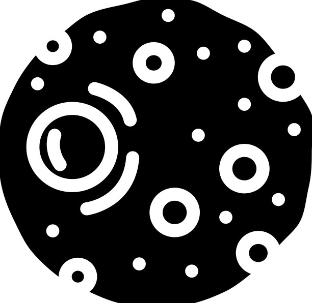 月球地球自然卫星字形图标图片下载
