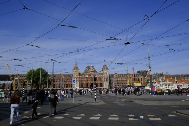 阿姆斯特丹的中央火车站图片下载