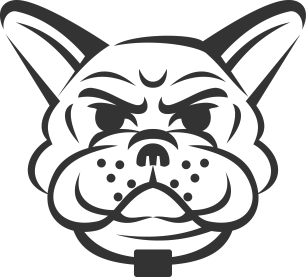 法国斗牛犬头图标模板吉祥物图片下载