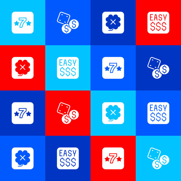 设置赌场老虎机游戏骰子和金钱图片下载