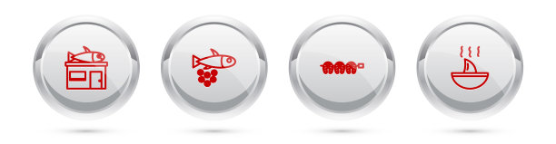 定线海鲜店鱼子酱烤鱼图片下载