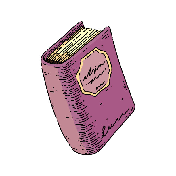 书近素描手绘矢量图片下载