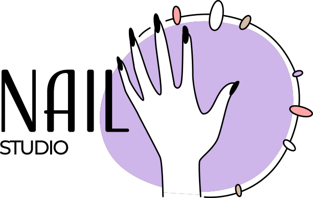 美甲工作室或美甲沙龙为指甲美容的标志图片下载