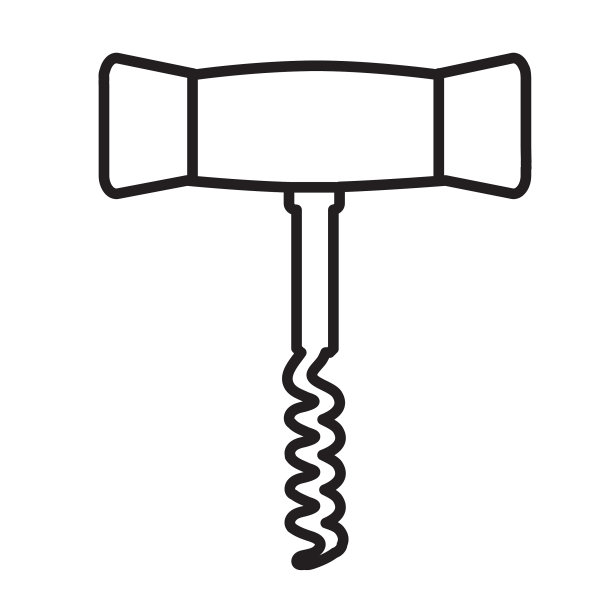 必不可少的餐厅酒吧图标葡萄酒开瓶器概念细线风格-可编辑的笔画图片下载