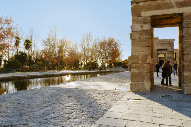 神庙Debod -马德里-西班牙-库存照片图片下载