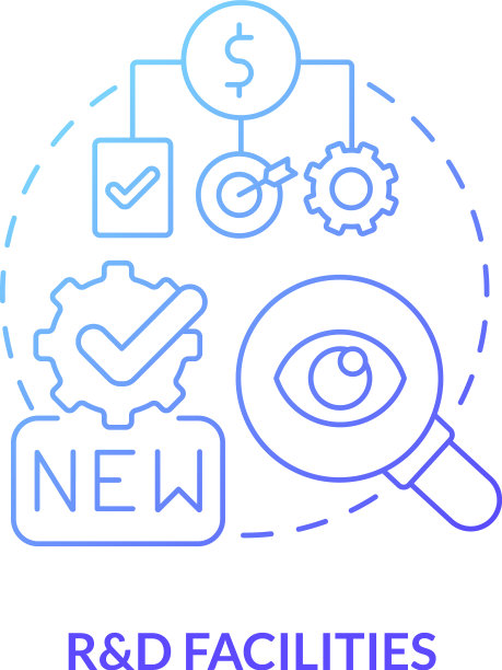 研发设施蓝色梯度图片下载