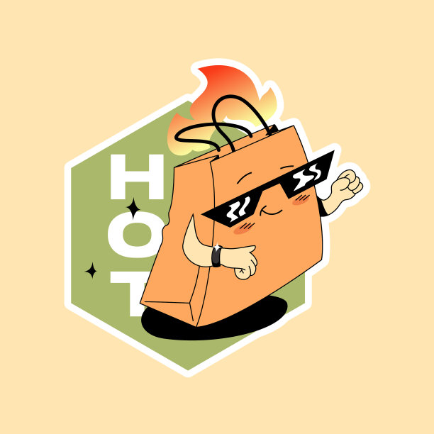 热棕纸购物袋图片下载