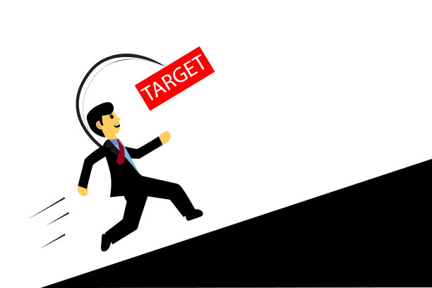 简单的商人跑着去达到他的目标图片下载