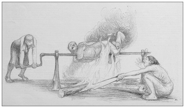 古董插画:寓言小说，《风尘女子的凉鞋》图片下载