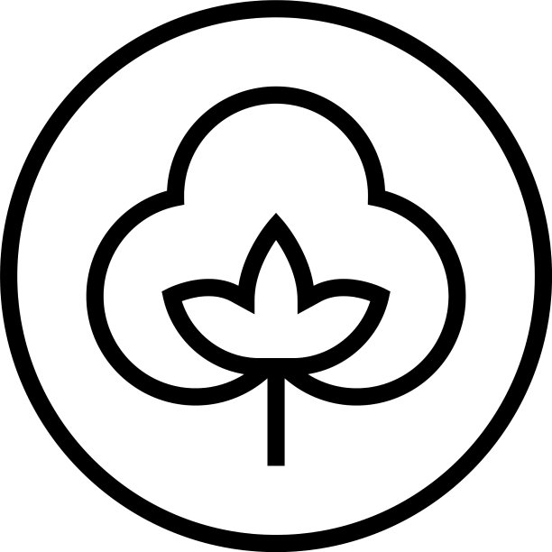 有机棉标签线条图标图片下载