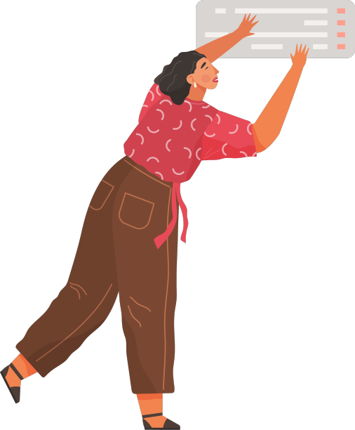 男子在平面风格图标人持有表图片下载