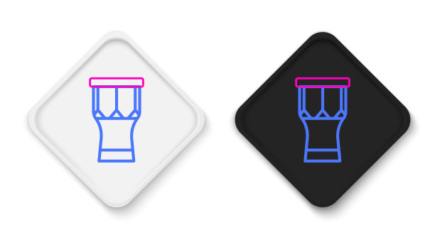 行非洲打击鼓图标孤立上图片下载