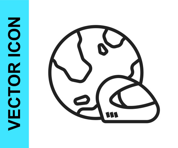 黑线赛车头盔图标孤立在白色图片下载