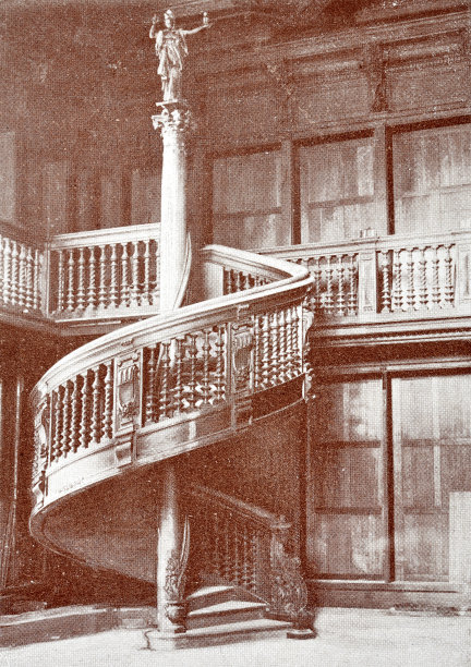 柏林，国会大厦，图书馆的螺旋楼梯图片下载