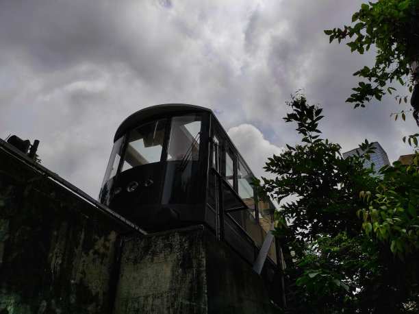 香港的新山顶缆车图片下载