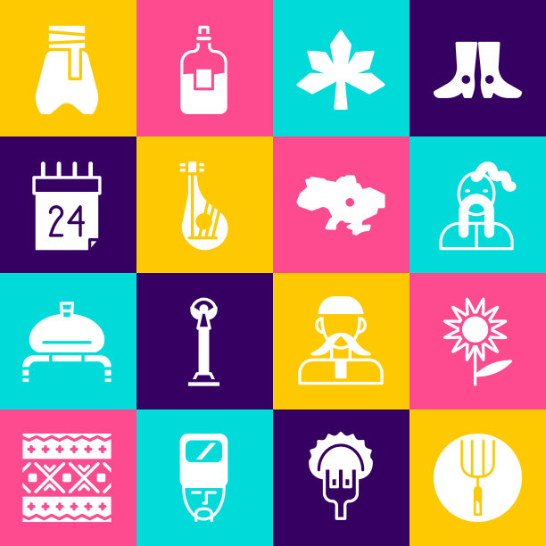 设置花园干草叉向日葵乌克兰哥萨克图片下载