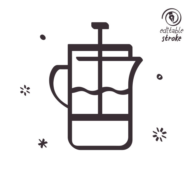 有趣的线插图法国出版社酿造图片下载