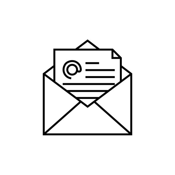 E-mail营销线性图标图片下载