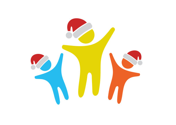 家庭标志和圣诞帽图片下载