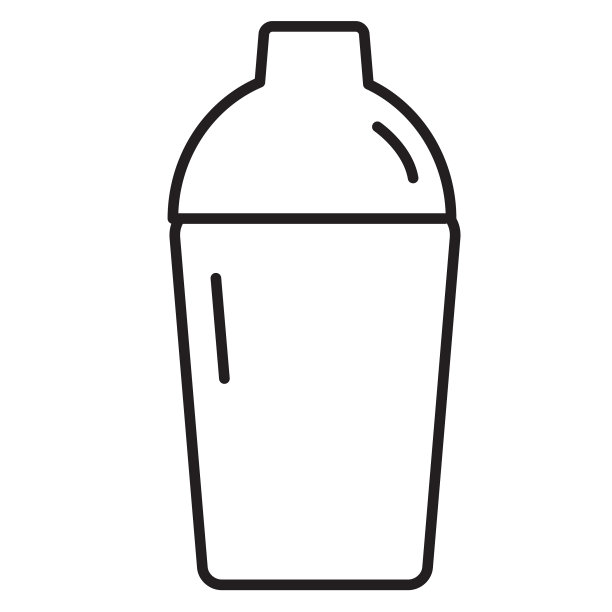 必不可少的餐厅酒吧图标鸡尾酒调酒器概念细线风格-可编辑的笔画图片下载