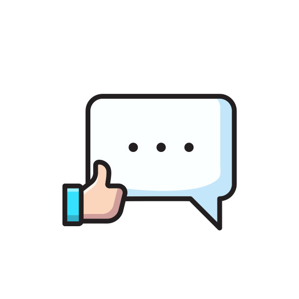 大拇指像语音泡泡图标图片下载