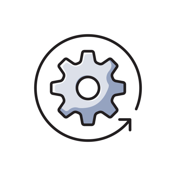 齿轮和旋转箭头图标图片下载