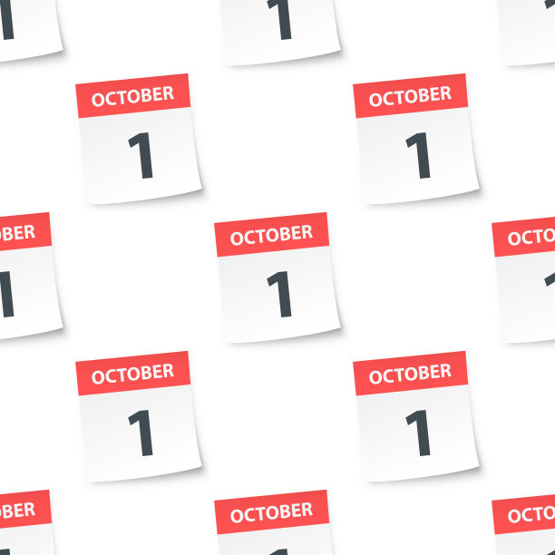 10月1日-每日日历无缝模式图片下载