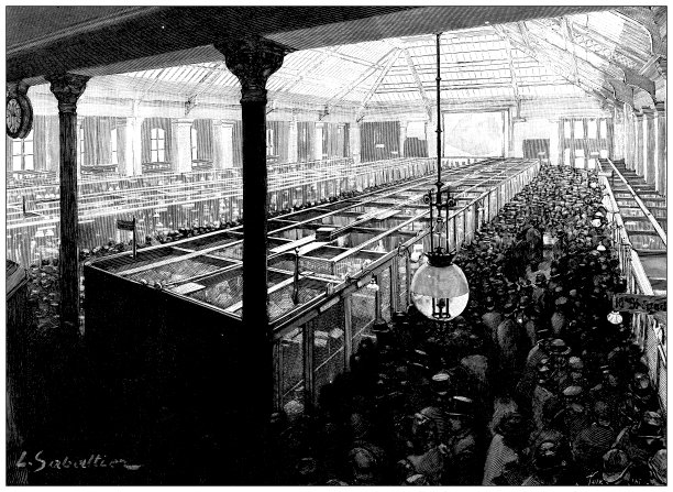 古董插图:法国银行图片下载