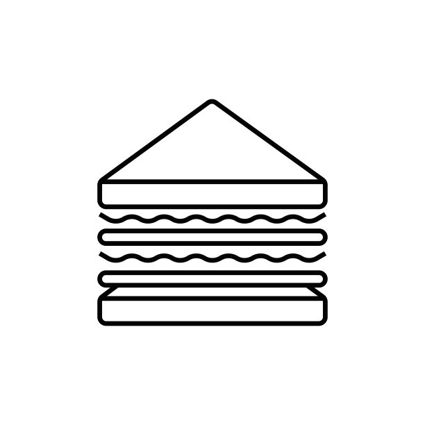 三明治和面包项目线图标图片下载