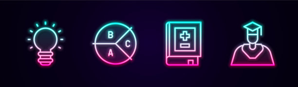创意灯泡饼图banner图片下载