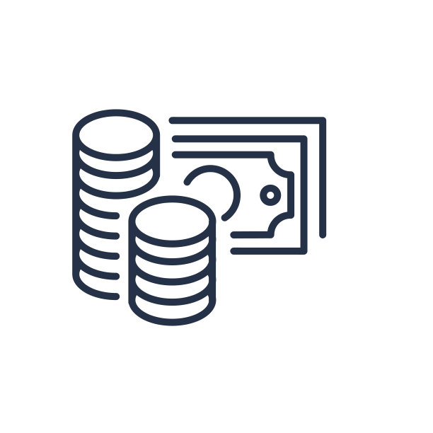 金钱细线条图标图片下载