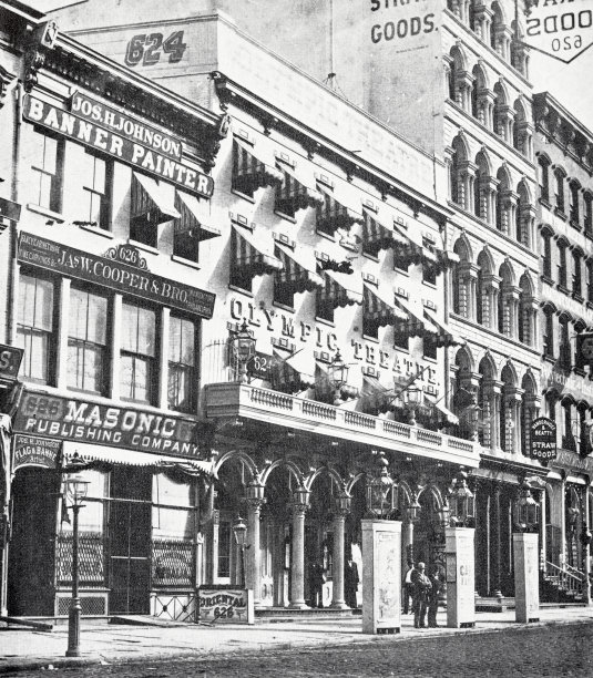纽约市，百老汇，奥林匹克剧院，1875年图片下载