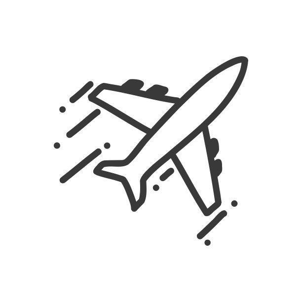 机场线图标，素描和涂鸦设计，像素完美，可编辑笔触。标志、标志、符号。图片下载