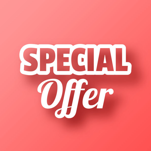 特别优惠价。图标在红色背景与阴影图片下载