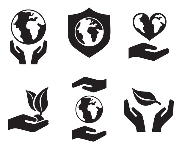 矢量图标集。全球。地球。环境的图标。生态。图片下载