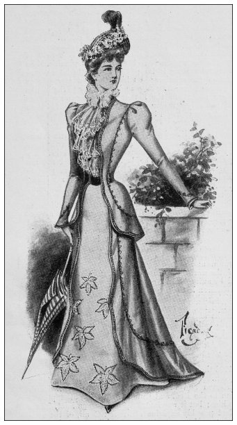 来自英国杂志的古董图片:时尚模特图片下载