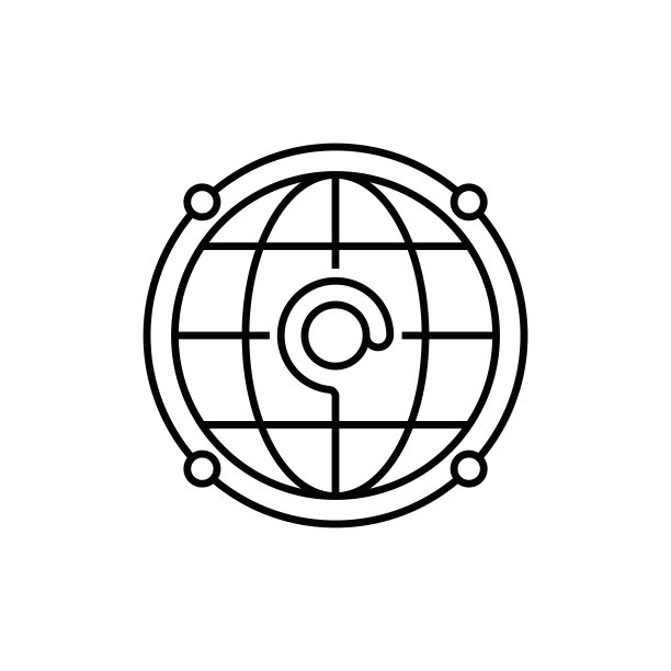 全球连接线性图标图片下载