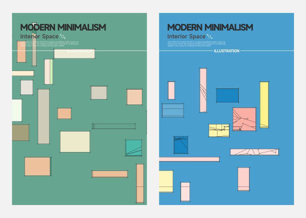 室内空间结构海报集合，橱柜和桌子图片下载
