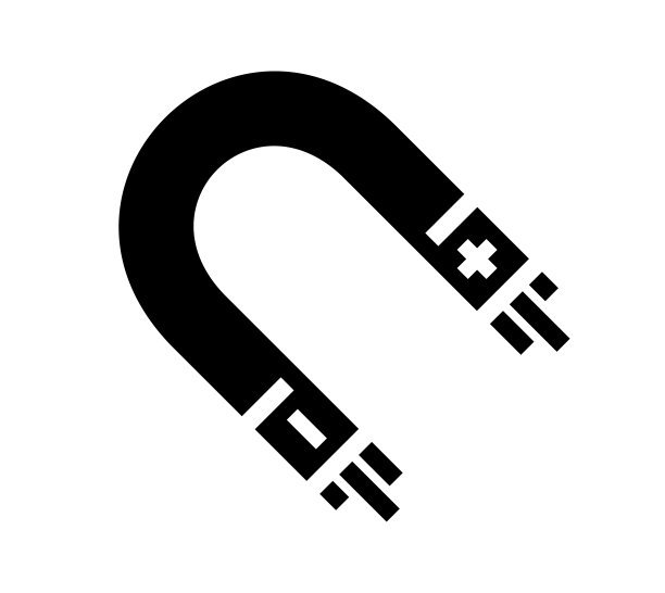 插入磁场单色图标图片下载