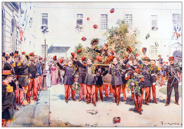 仿古图片:法国国家军事学院La Flèche图片下载