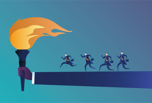 火炬手领着商人跑了图片下载