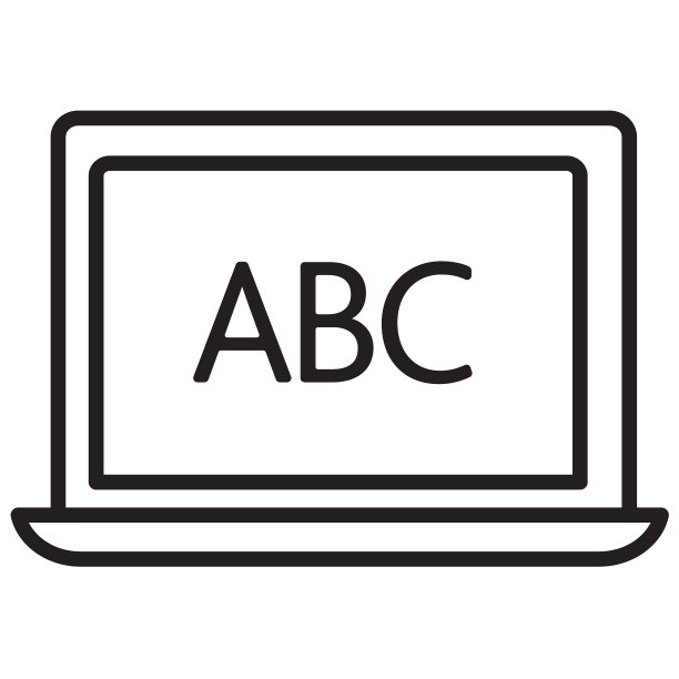 回到学校ABC笔记本电脑图标可编辑笔画图片下载