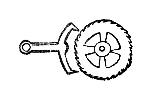 古董雕刻插画:擒纵(手表)图片下载