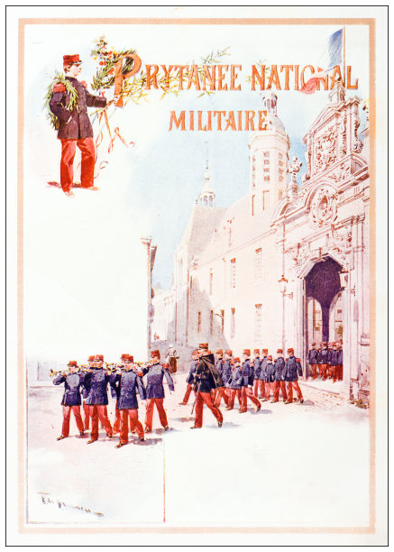 仿古图片:法国国家军事学院La Flèche图片下载